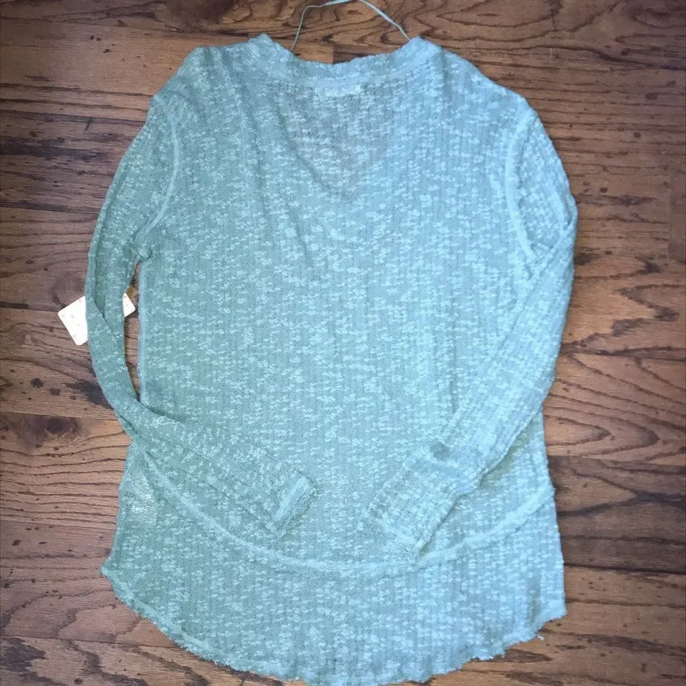 Free People NWT - Oversized Blue Boho Sweater xs